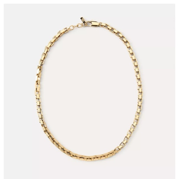 Zara square piece gold necklace - Picture 2 of 3